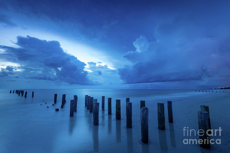 Evening at the Old Pilings - Naples Florida III Photograph by Brian Jannsen