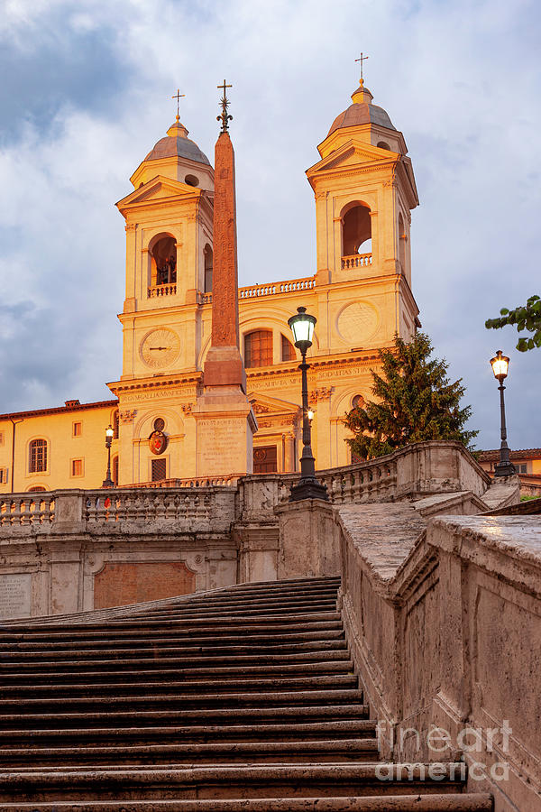 Evening at the Spanish Steps - Rome Italy Photograph by Brian Jannsen