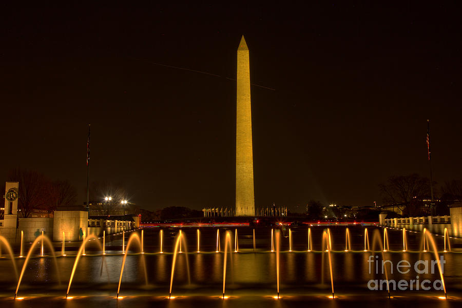 Evening At The Washington Memorial Photograph by Adam Jewell