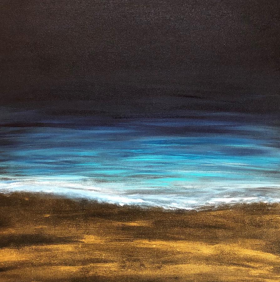 Evening Beach Painting by Rachelle Stracke