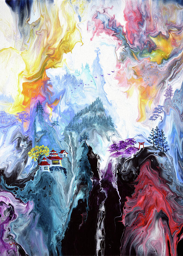 Evening Bell Chant Painting by Laura Iverson Evening Bell Chant Painting by Laura Iverson