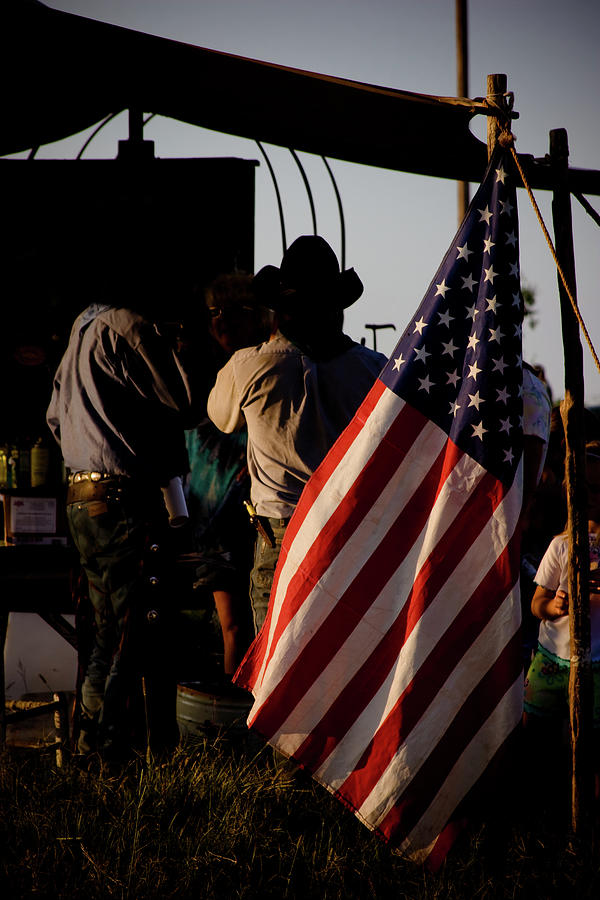 Evening by the Flag Photograph by Toni Hopper