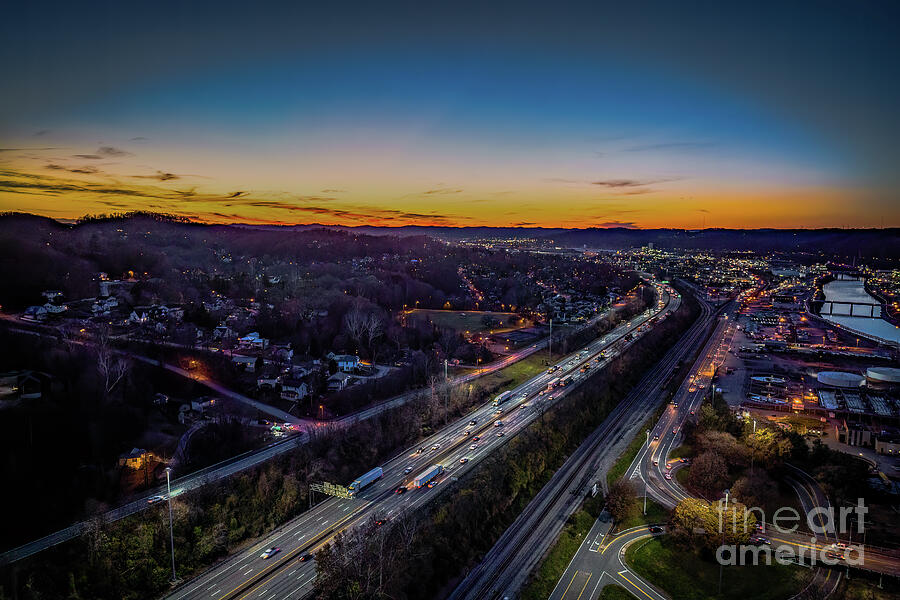 Evening Cityscape Lights Photograph by UA-Visions Evening Cityscape Lights Photograph by UA-Visions