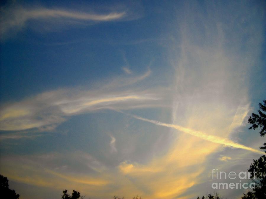 Sunset Photograph - Evening Cloud Show - Soft by Frank J Casella