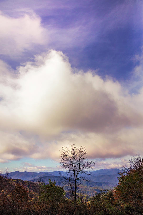 Evening Clouds at the Top Smoky Mountains Photograph by Debra and Dave Vanderlaan