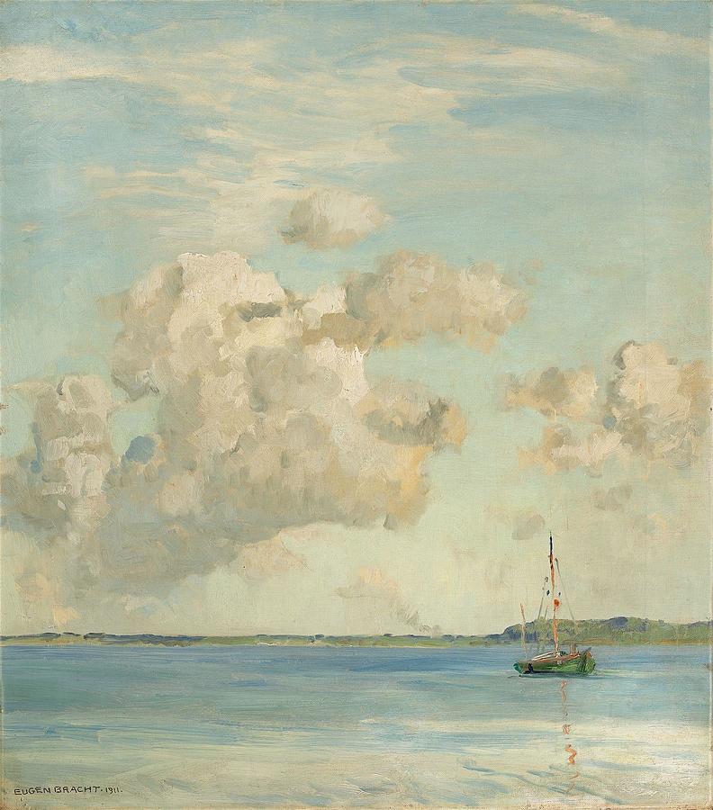 Evening clouds Painting by Eugen Bracht