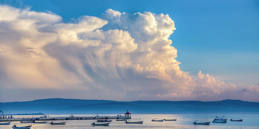 Evening Clouds Over Lake Chapala Photograph by Tommy Farnsworth