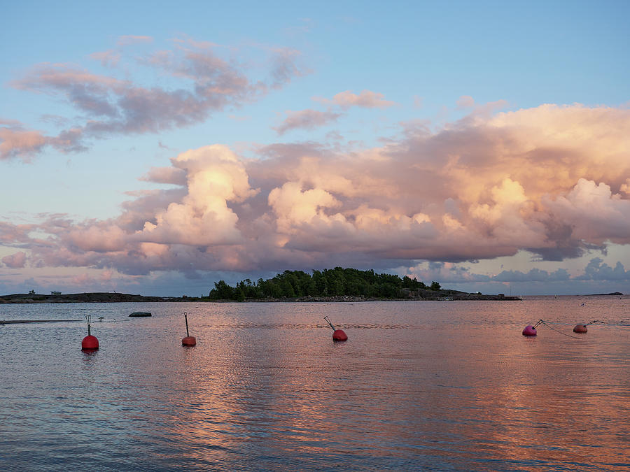Evening Clouds Over The Island Photograph