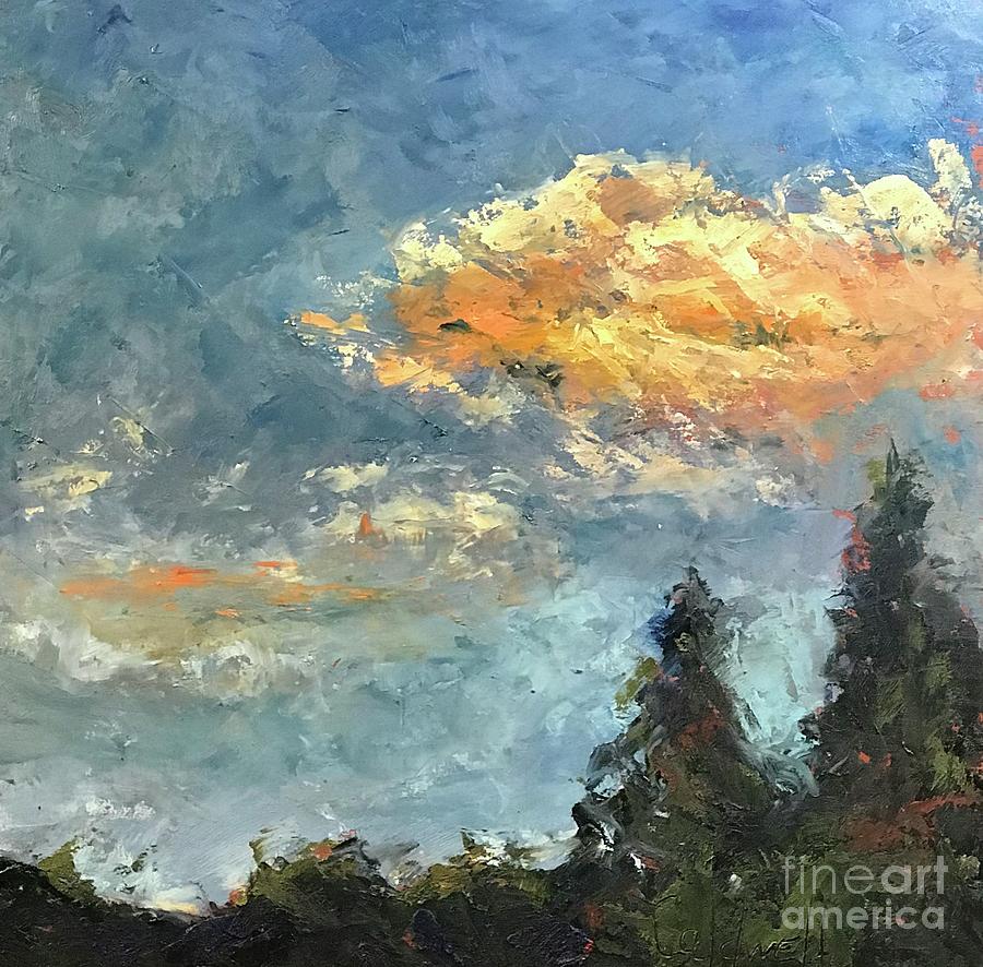 Evening Clouds Painting by Patricia Caldwell