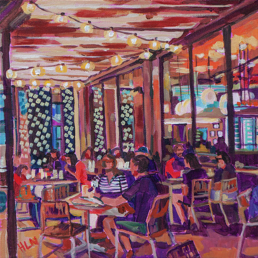Evening dining- Chroma Painting by Heather Nagy