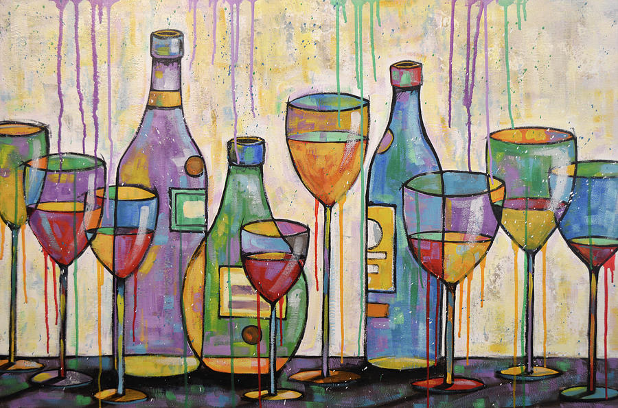 Evening Drinks Painting by Amy Giacomelli
