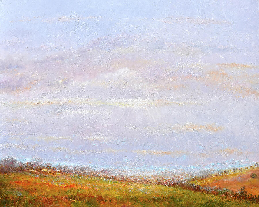 Evening Embrace - country landscape painting Painting by Jan Matson Evening Embrace - country landscape painting Painting by Jan Matson
