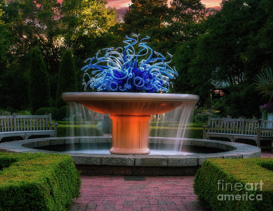 Evening Fountain Photograph by Nick Zelinsky Jr