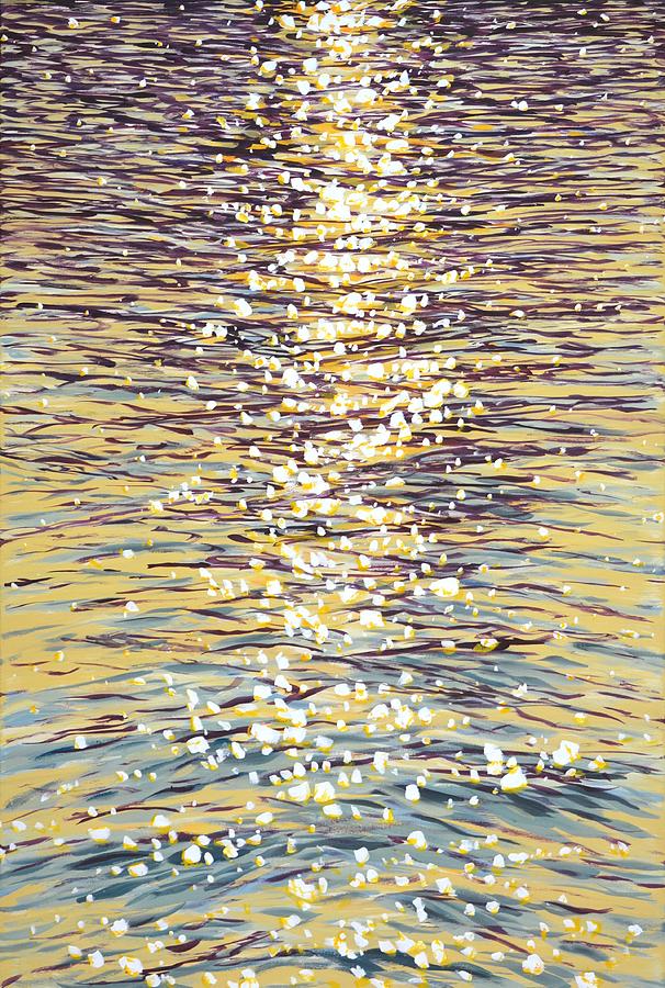 Evening glare on the water 7. Painting by Iryna Kastsova