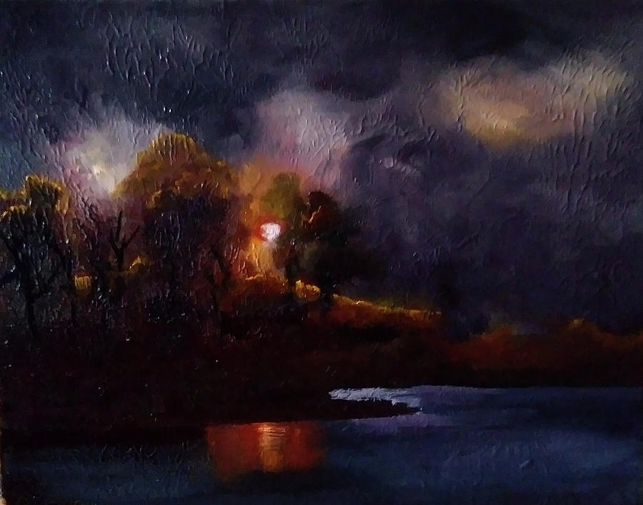 Evening Glow Painting By L Lindall