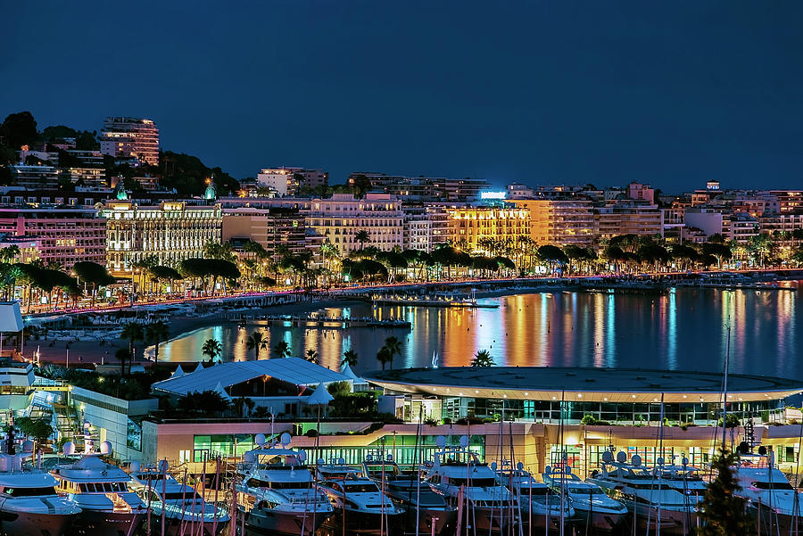 Architecture Photograph - Evening in Cannes by Manjik Pictures
