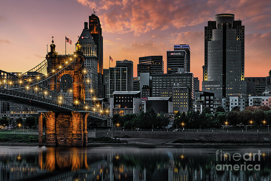 Evening in Cincinnati Photograph by Shelia Hunt