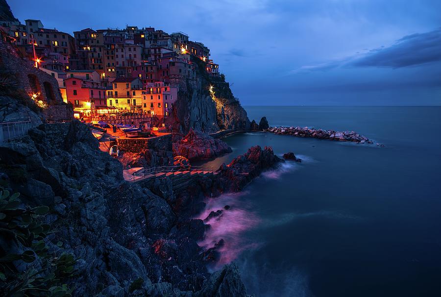 Evening in Manarola Photograph by Mike Reid
