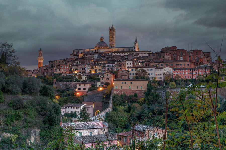 City Photograph - Evening in Siena - Italy by Joana Kruse