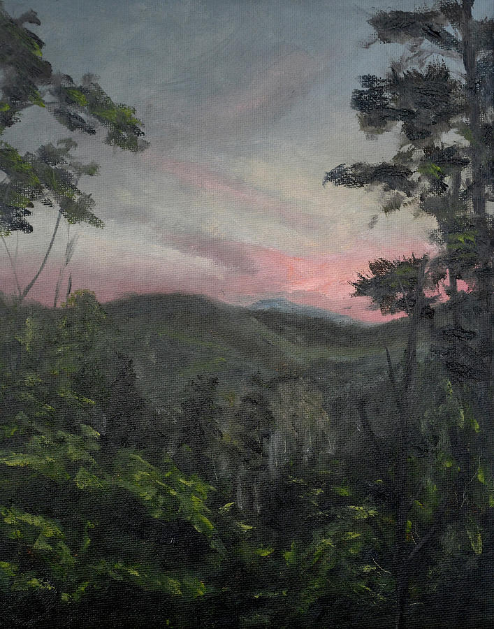 Sunset Painting - Evening in the Great Smoky Mountains - East Tennessee by Kelly Lane
