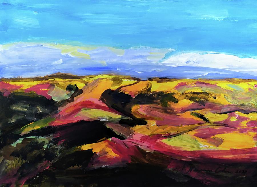 Evening in the Hebron Hills Painting by Esther Newman-Cohen