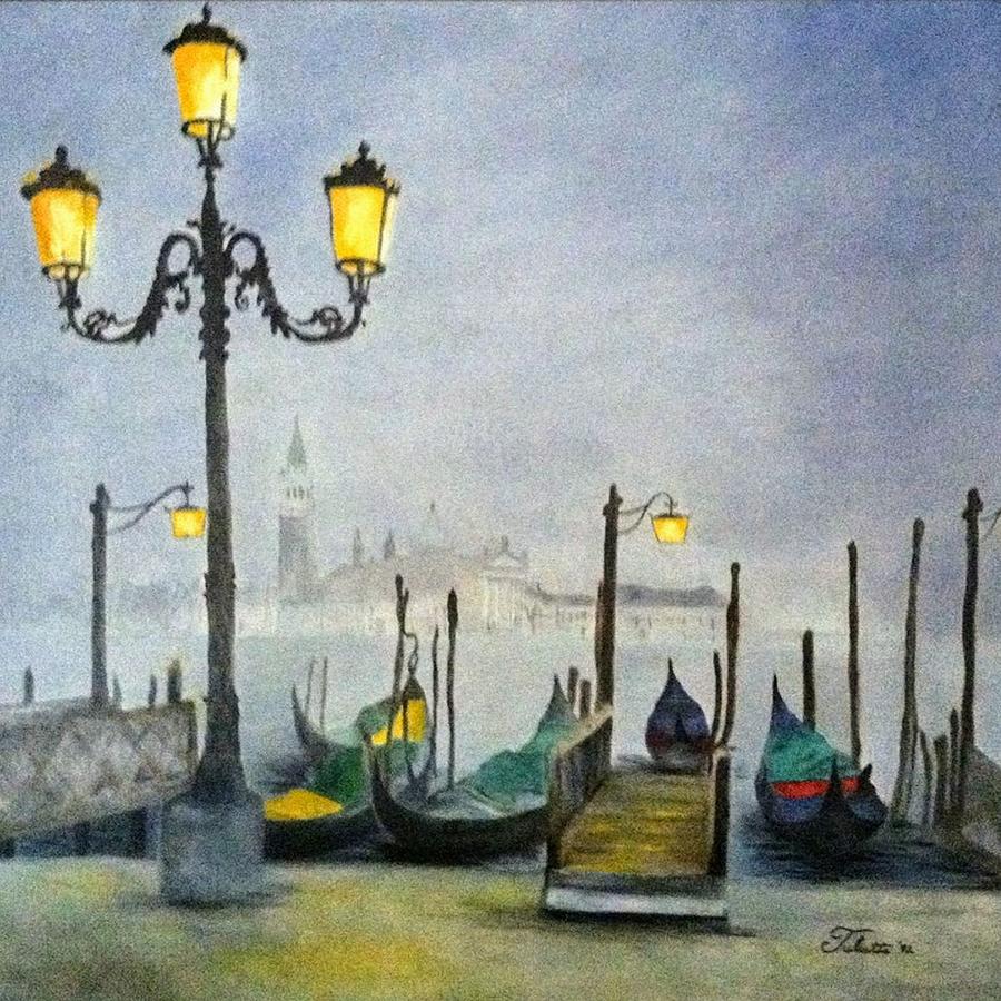 Evening in Venice Painting by Juliette Becker