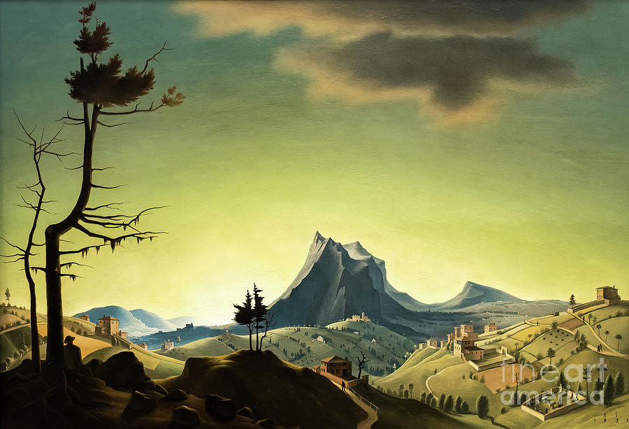 Evening Landscape by Franz Sedlacek 1933 Painting by Franz Sedlacek