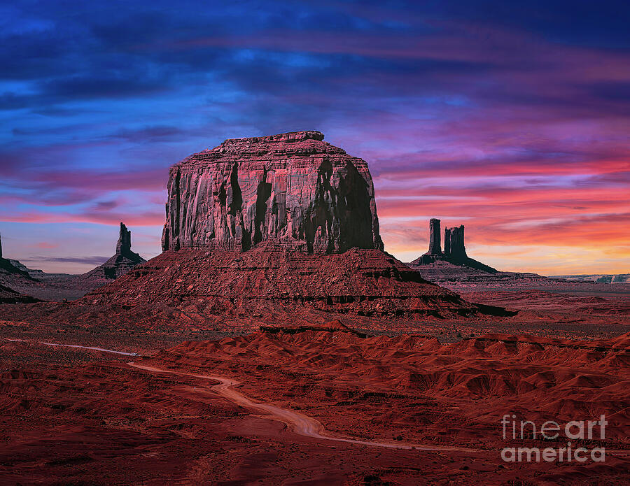 Evening light at Monument Valley Photograph by Nick Zelinsky Jr