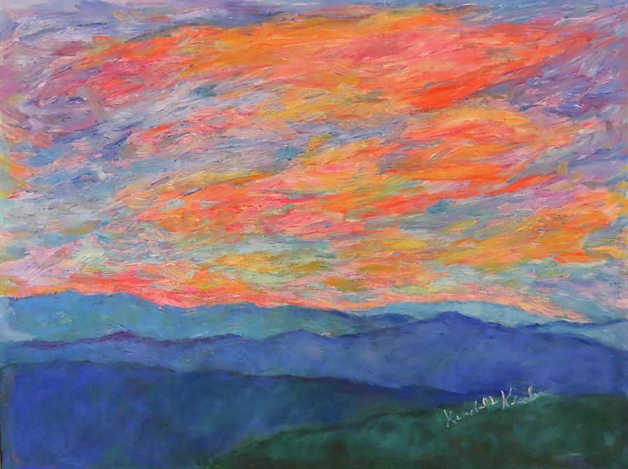 Evening Light from Sharp Top Painting by Kendall Kessler