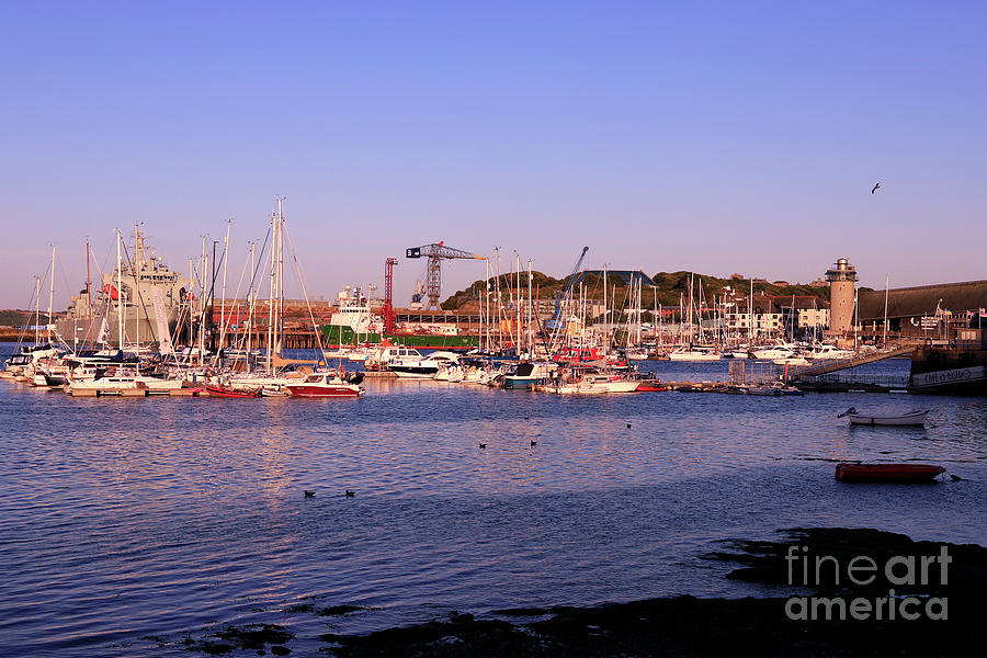 Sunset Photograph - Evening Light on Falmouth Dock by Terri Waters