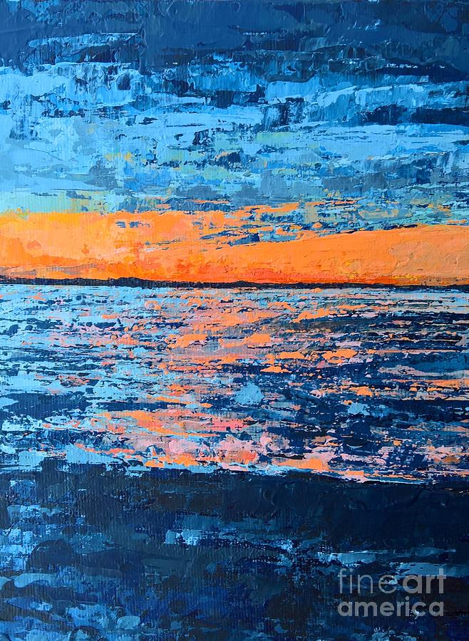 Evening Light on the Bay Painting by Lisa Dionne