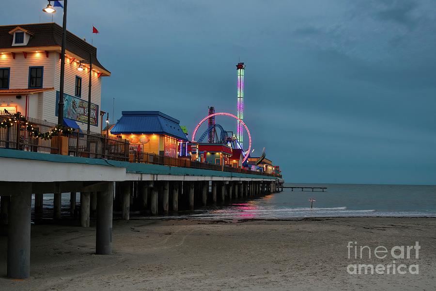 Evening Lights on the Pleasure Pier Photograph by Diana Mary Sharpton