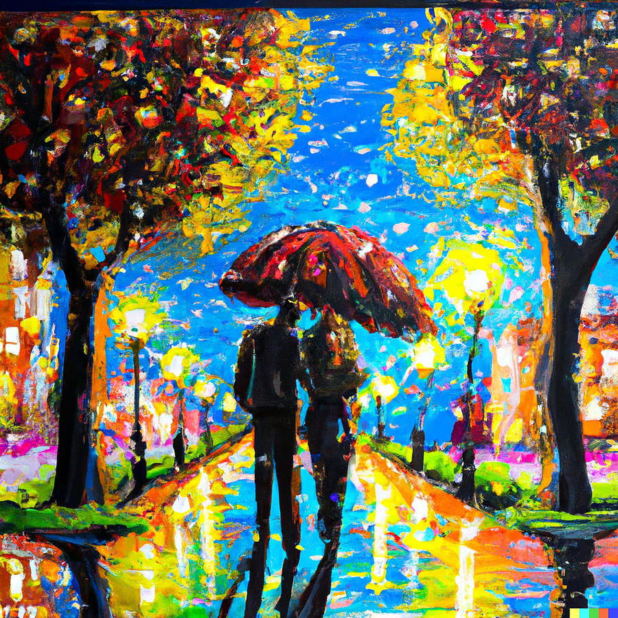 Evening Lovers Stroll Digital Art by Mark Sanche - Fine Art America