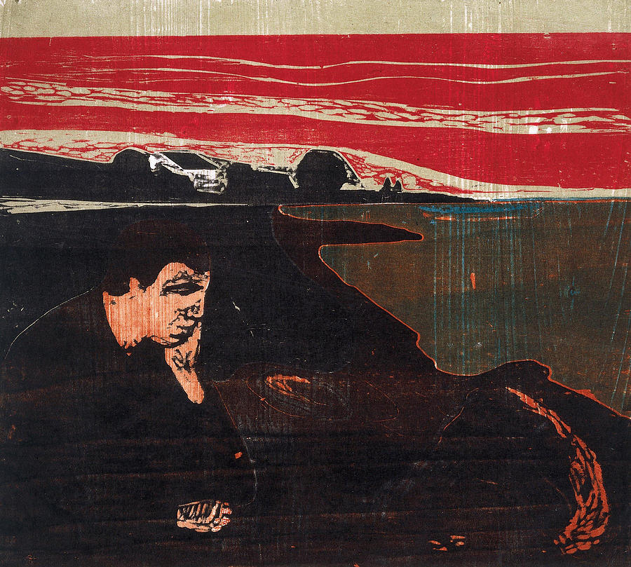 Edvard Munch Painting - Evening  Melancholy I  by Edvard Munch