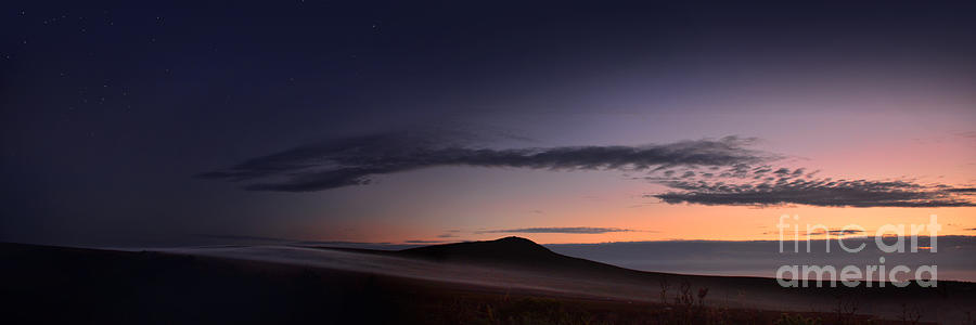 Evening mist rising on The Cronk 2 Photograph by Paul Davenport