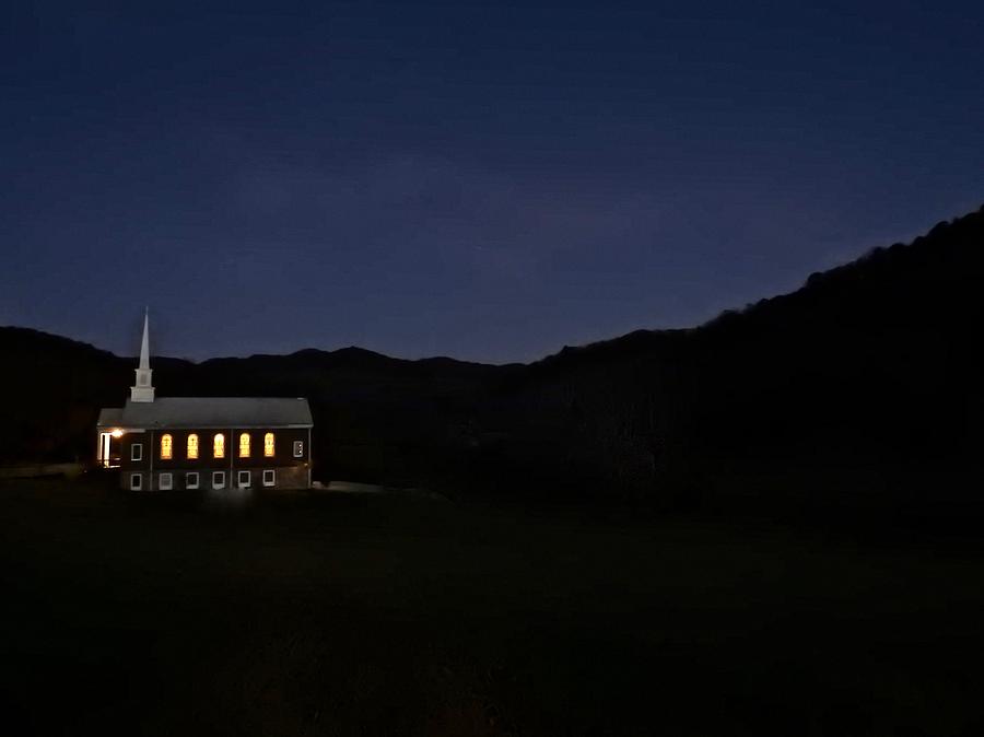 Evening Mountain Church Photograph by Kathy Chism