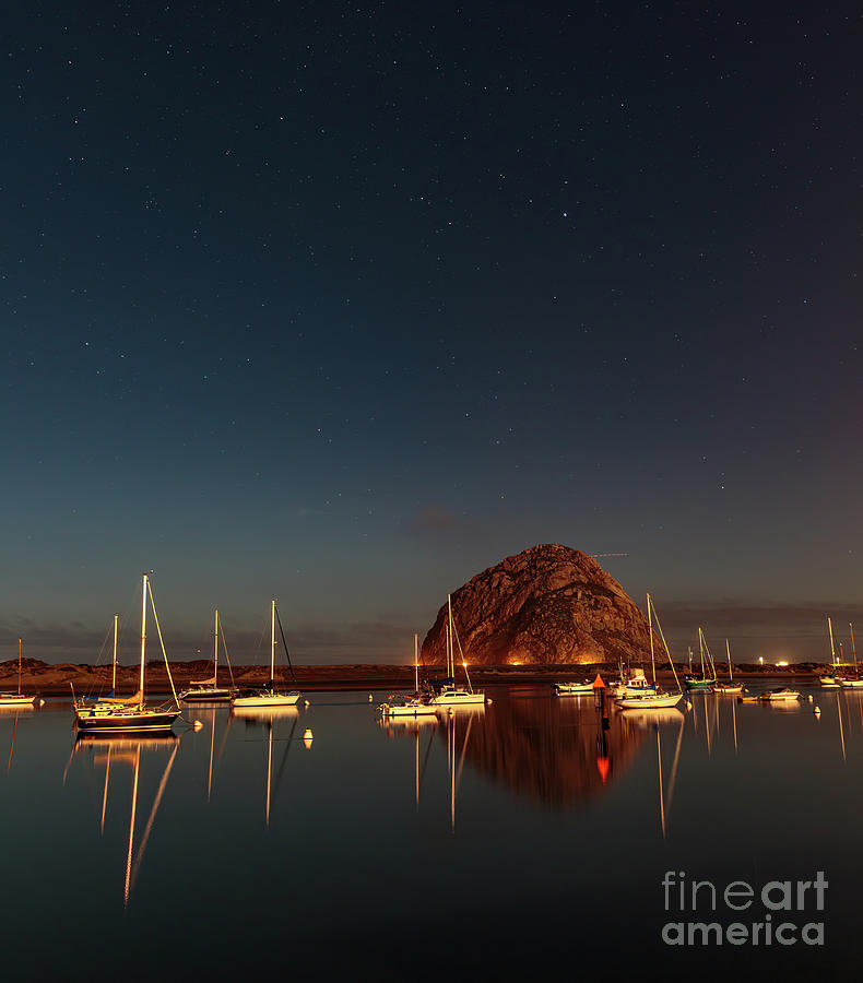 Morro Bay Photograph - Evening on Morro Bay  8B5229 by Stephen Parker