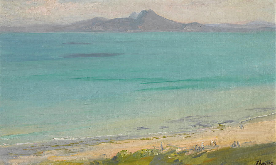 John Lavery Painting - Evening on the Bay of Tunis by Sir John Lavery
