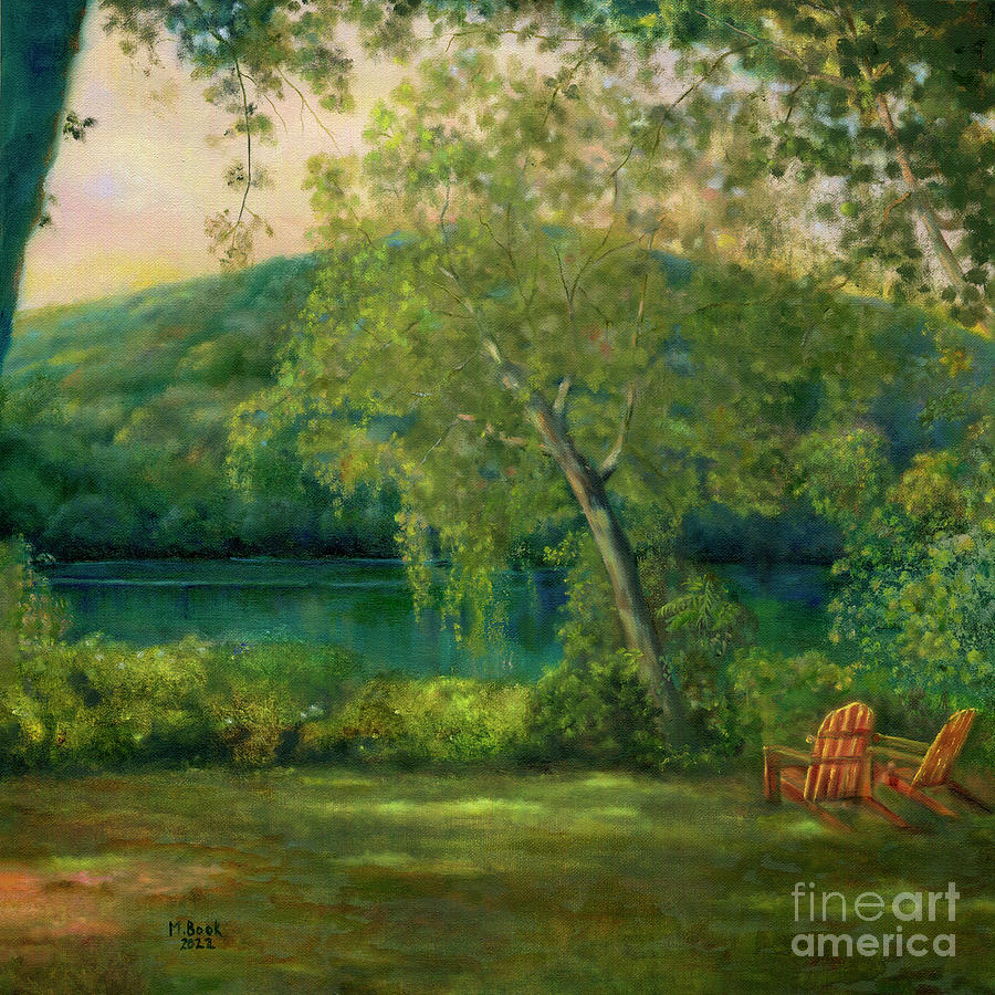 Evening on the Susquehanna Painting by Marlene Book