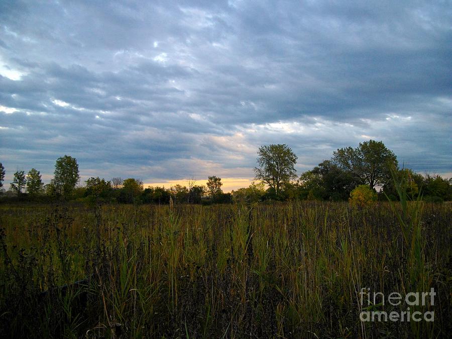 Evening Prairie Clouded Sky - Color - Frank J Casella Photograph by Frank J Casella