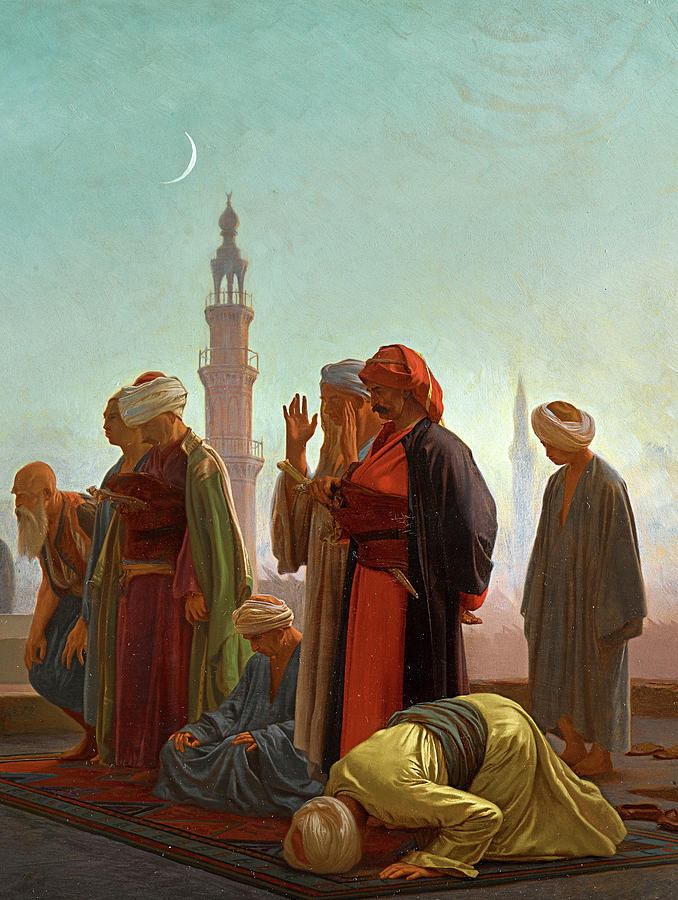 Jean-leon Gerome Painting - Evening Prayer, Cairo, Detail No.2 by Jean-Leon Gerome
