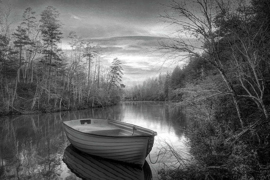 Evening Quiet Black and White Photograph by Debra and Dave Vanderlaan