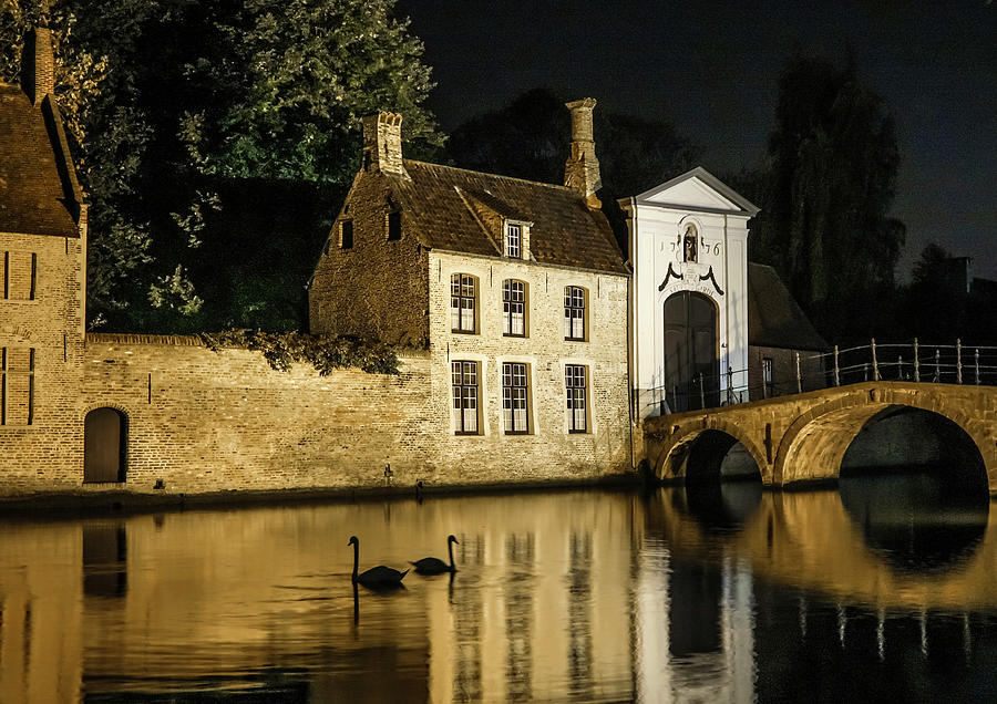 Evening Reflection, Bruges, Belgium Photograph by Tom and Pat Cory