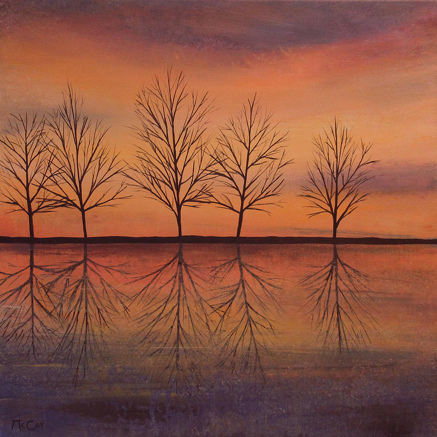 Evening Reflections 2 Painting by K McCoy
