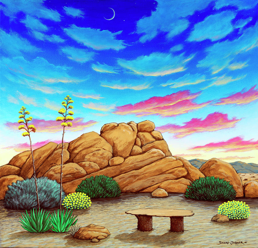 Evening Rest Stop Painting by Snake Jagger