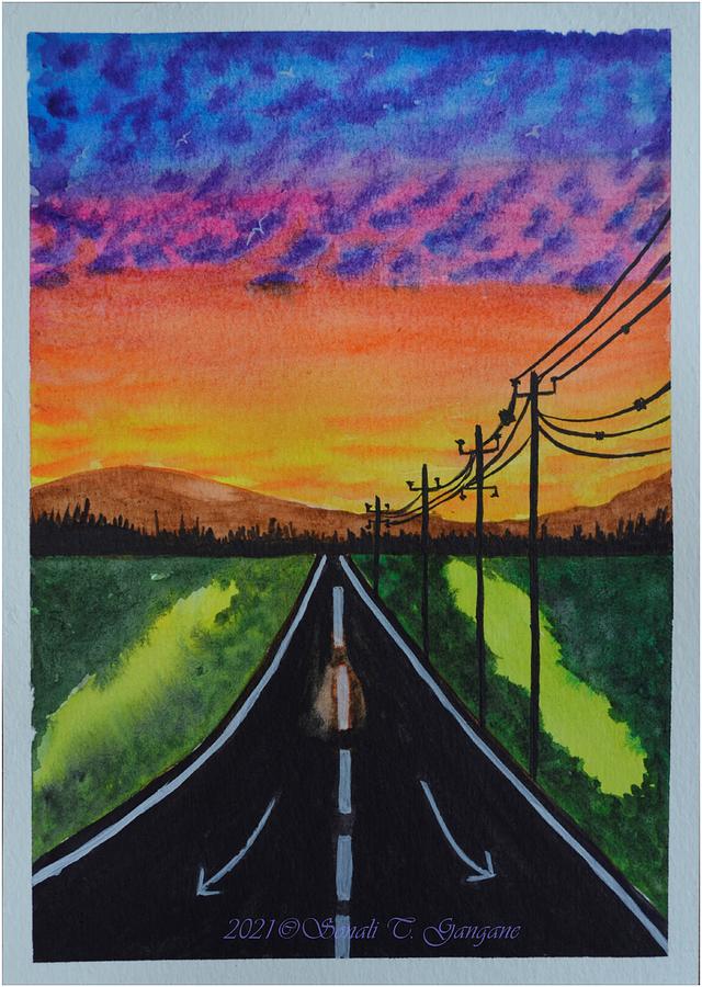 Evening Ride Painting by Sonali Gangane