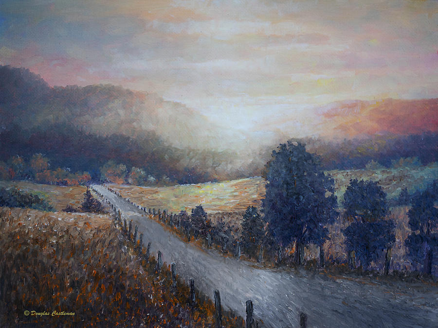 Evening Road Painting by Douglas Castleman