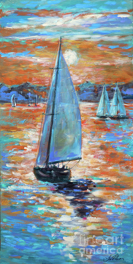 Evening Sail Painting by Linda Olsen