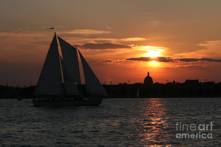 Evening Sail on Severn River Photograph by Maryland Outdoor Life