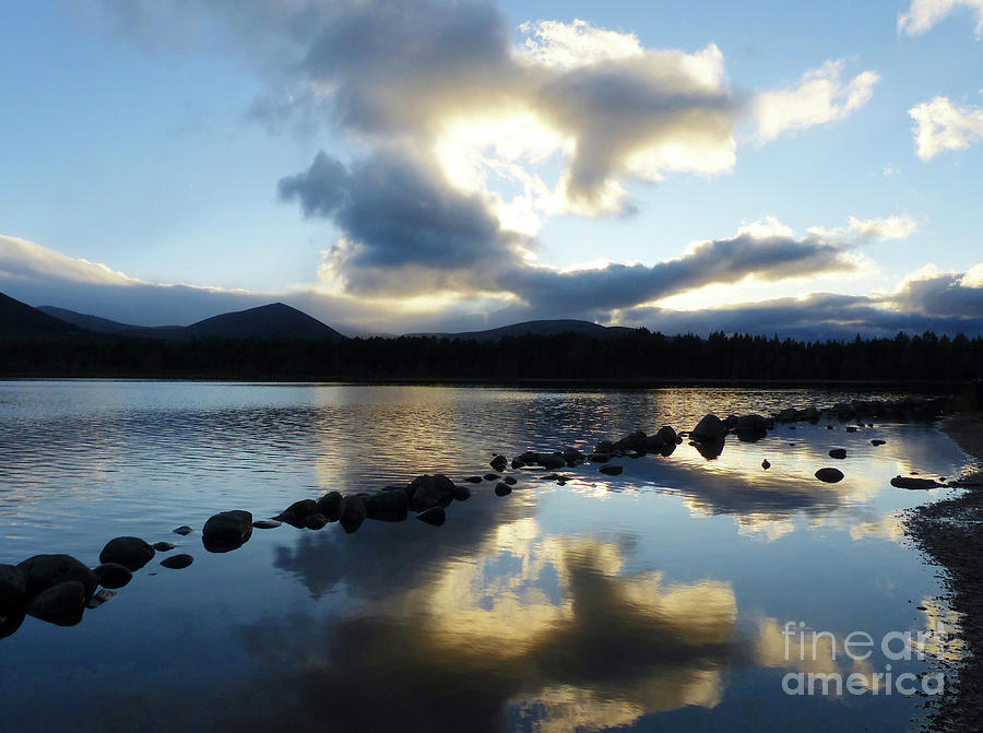 Evening shadows, Loch Morlich  Photograph by Phil Banks